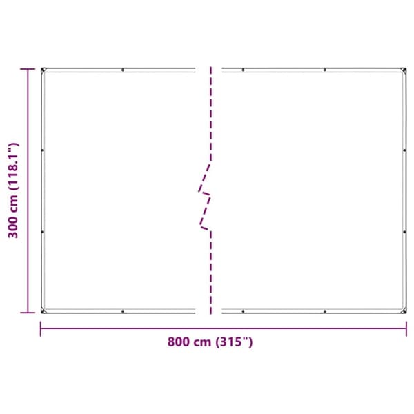 vidaXL Kasvinsuoja silmukoilla 3x8 m PVC