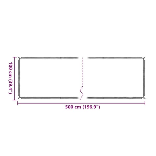 vidaXL Plantetrekk med maljer 1x5 m polyetylen