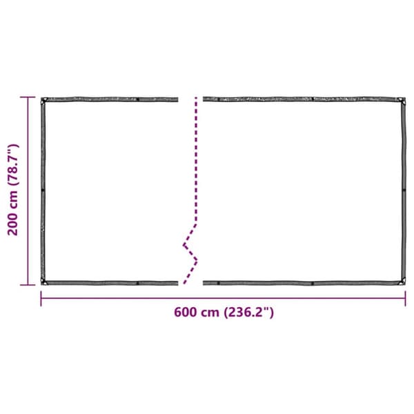 vidaXL Plantetrekk med maljer 2x6 m polyetylen