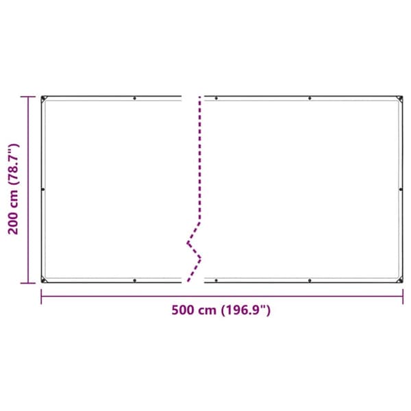 vidaXL Plantedeksel med maljer 2x5 m PVC