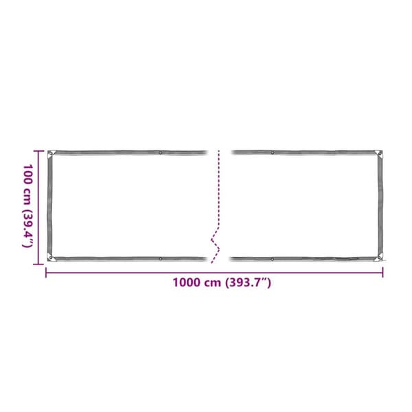 vidaXL Plantetrekk med maljer 1x10 m polyetylen