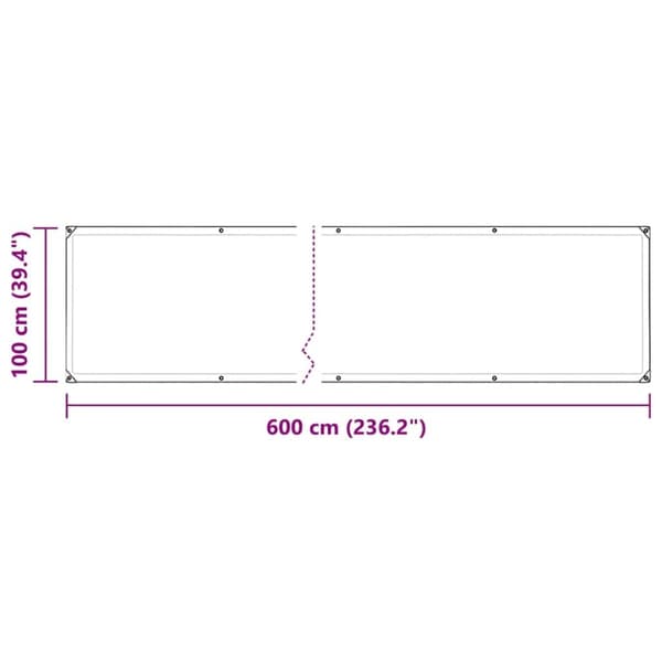 vidaXL Plantetrekk med maljer 1x6 m PVC