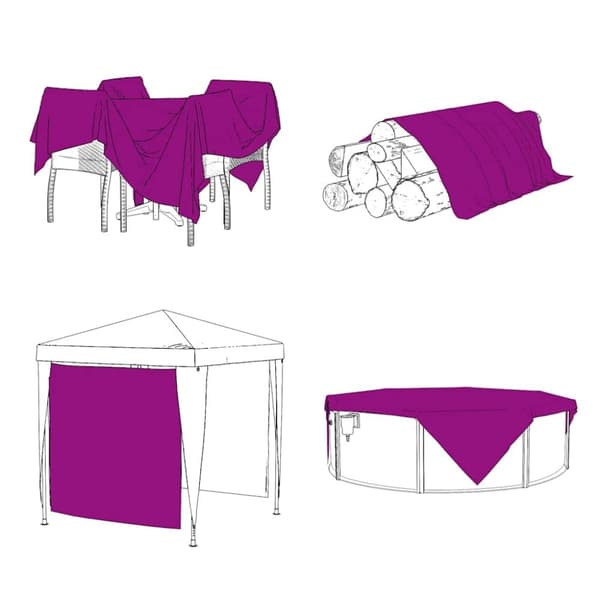 vidaXL Plantedeksel med maljer 3x5 m PVC
