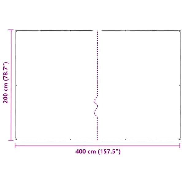 vidaXL Planteafdækning med øjer 2x4 m PVC