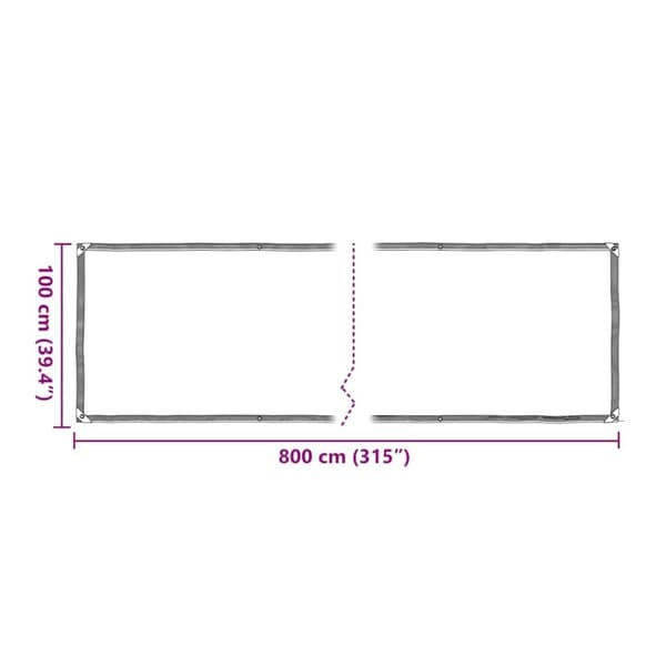 vidaXL Plantetrekk med maljer 1x8 m polyetylen
