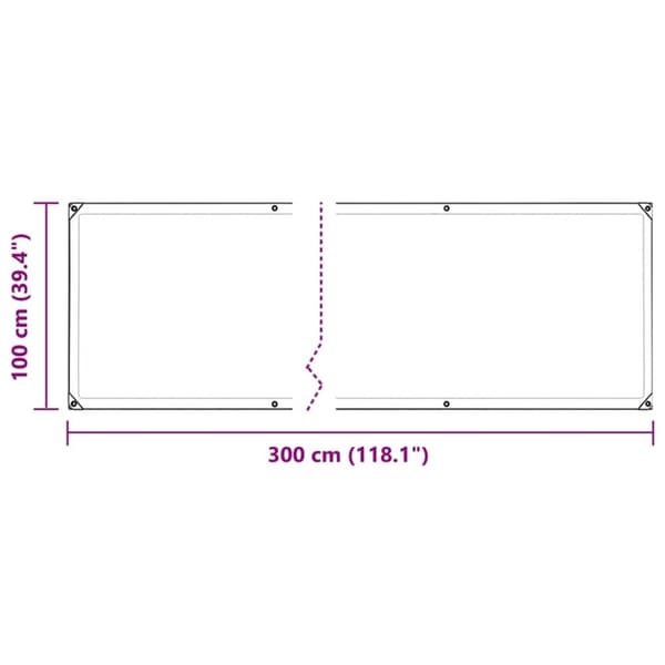 vidaXL Plantedeksel med maljer 1x3 m PVC