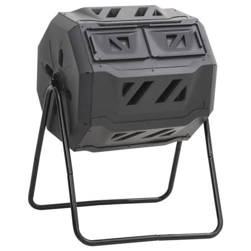 Kompostlåda för trädgården svart 73x64x95 cm 160 L