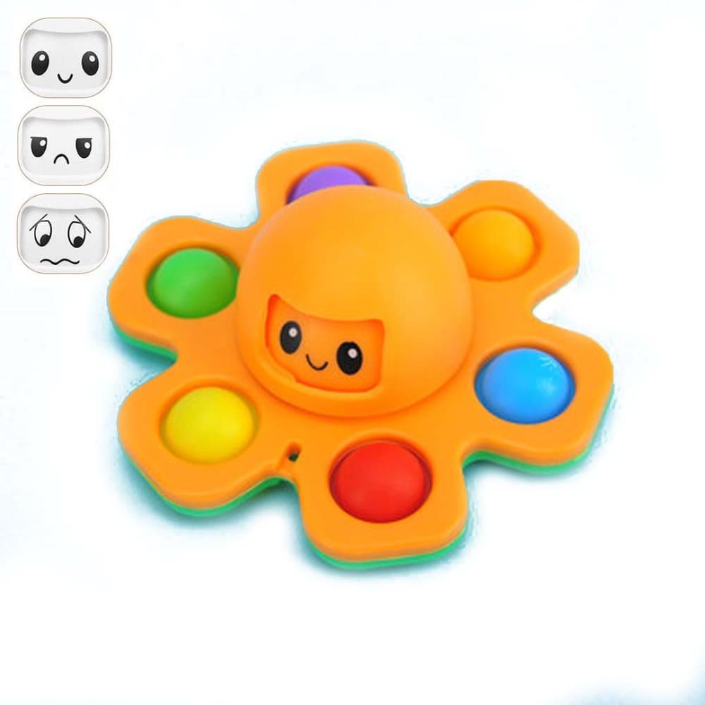 Pop It Fidgetspinner Bläckfisk - Orange