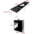Miniatyrbild 3 av 4: LZQ Beer Pong bord Beer Pong bord Höjdjusterbart hopfällbara partyspel med 5 bollar och 100 röda och blå koppar