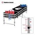 Miniatyrbild 2 av 4: LZQ Beer Pong bord Beer Pong bord Höjdjusterbart hopfällbara partyspel med 5 bollar och 100 röda och blå koppar