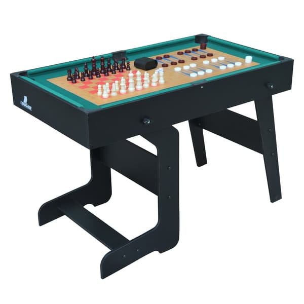 Cougar All-in-One / 16-in-1 Multi Play Table i svart hopfällbart | Multifunktionellt spelbord inkl. tillbehör