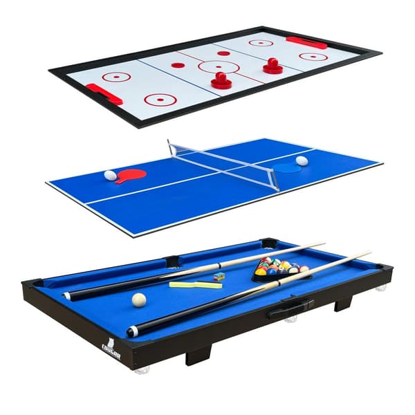 Cougar All-in-One 3-in-1 Multi play bord i blått | Mini multi table