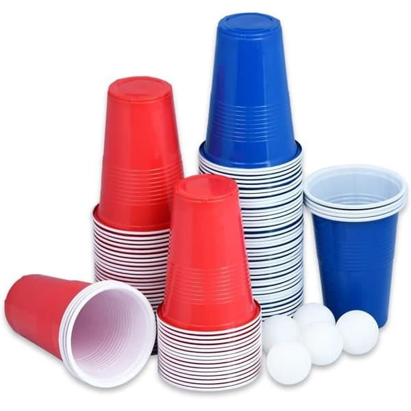 Beer Pong-bord - LARS360 - Fällbart - Höjdjusterbart - 3 nivåer - Svart
