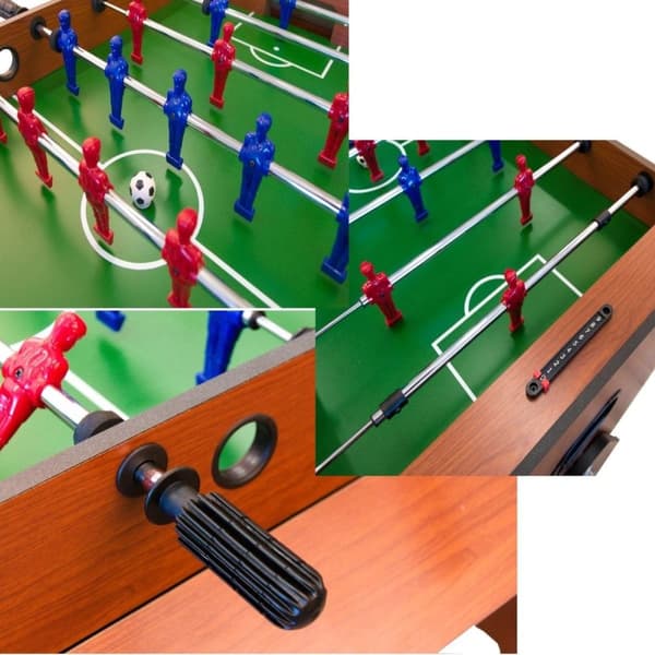 Premium 3-i-1 Spillebord med Ventilator - Bordfodbold, Billard og Airhockey - Komplet Sæt