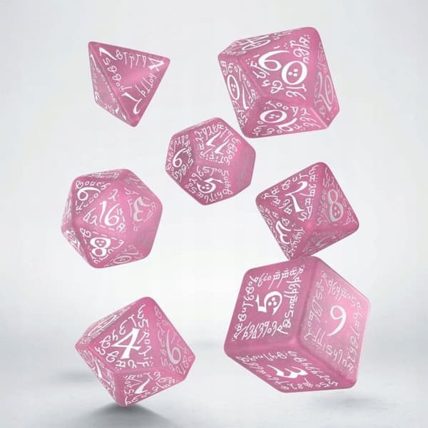 Accessoar bord fler-spel - reservdel bord fler-spel Q-workshop - 2019232 - Tärningsspel: Elvish - Rosa och vit