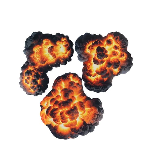 Spelmatta - T120 - Explosions Kit för Gummi Terräng 2D, 20 cm x 25 cm