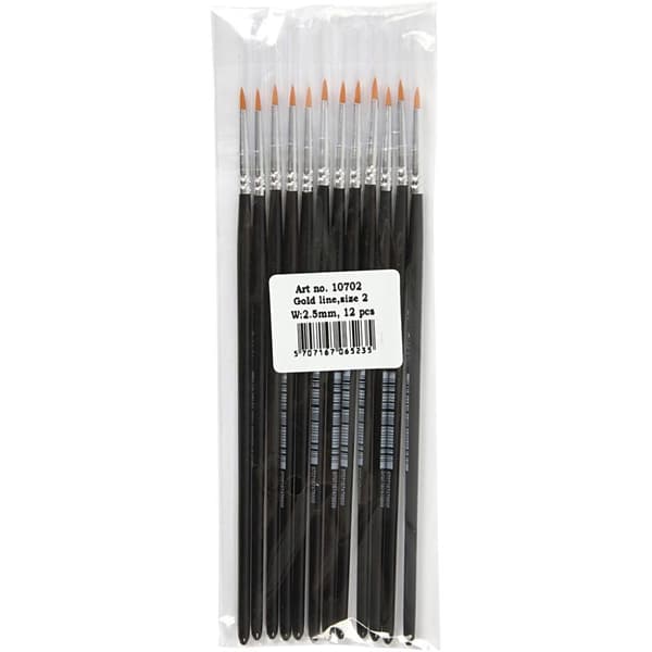 Pensel Gold Line Rund - nr 2 - 12 st