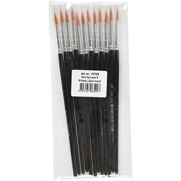 Pensel Gold Line Rund - nr 8 - 12 st
