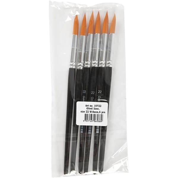 Pensel Gold Line Rund - nr 22 - 6 st