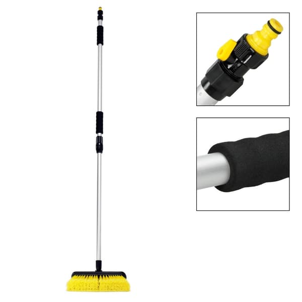 Teleskooppinen pesuharja, jossa on vesivirta 100 - 168 cm