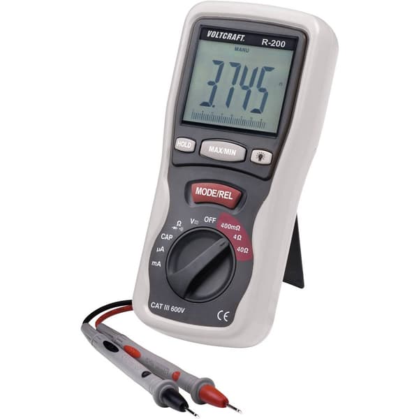 VOLTCRAFT R-200 Komponenttestare digital CAT III 600 V Display (Beräkningar): 4000
