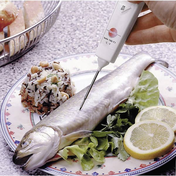 testo 106 Set Instickstermometer (HACCP) Temperaturmätningsområde (intervall) -50 till 275 °C Sensortyp NTC HACCP-konfo