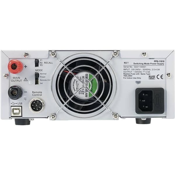 VOLTCRAFT PPS-11810 Laboratorieaggregat, justerbar 1 - 18 V/DC 0 - 10 A 180 W USB, Fjärrkontroll programmerbar Antal ut