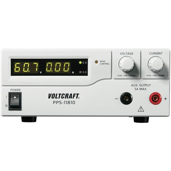 VOLTCRAFT PPS-11810 Laboratorieaggregat, justerbar 1 - 18 V/DC 0 - 10 A 180 W USB, Fjärrkontroll programmerbar Antal ut