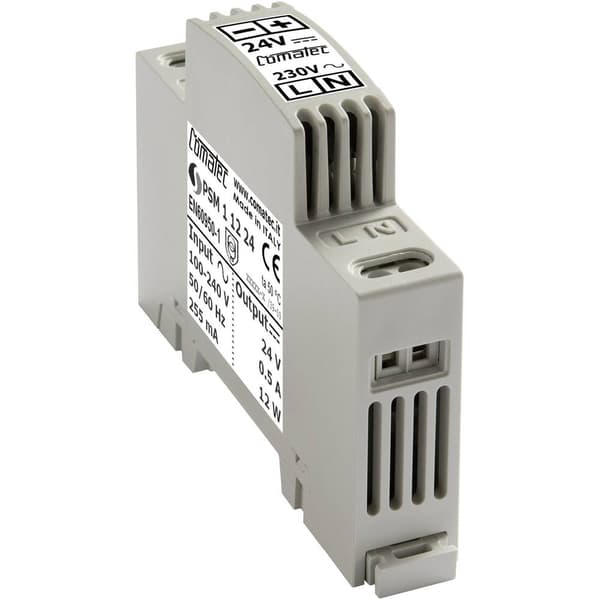 Comatec PSM11224 DIN-skena nätaggregat 24 V/DC 0.5 A 12 W Innehåll 1 st