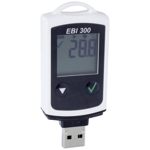 ebro 1340-6330 EBI 300 Temperatur-datalogger Uppmätt värde Temperatur -30 till 70 °C