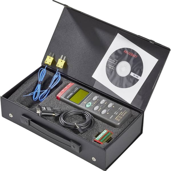 VOLTCRAFT K204 Temperaturmätare -200 - +1370 °C Sensortyp K Datalogger-funktion