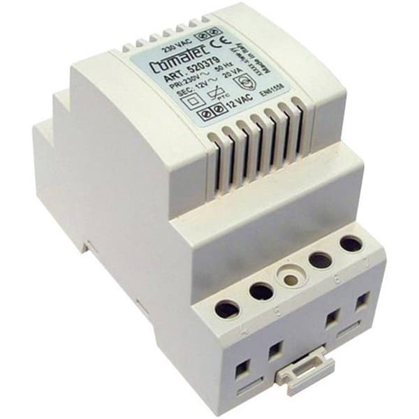 Comatec TBD202012P DIN-skena nätaggregat 12 V/AC 1.67 A 20 VA Innehåll 1 st