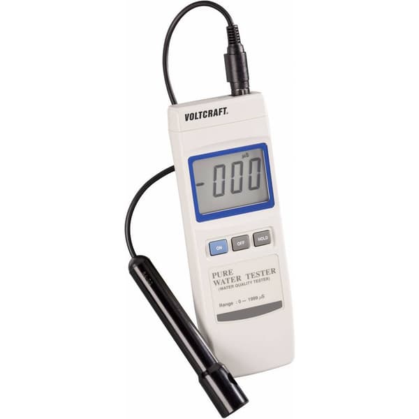 Konduktivitetsmätare VOLTCRAFT WA-100 ATC 3 % 0 - 1999 µS Kalibrerad (ej certifierad kalibrering)