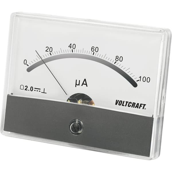 VOLTCRAFT AM-86X65/100µA AM-86X65/100µA Mätare för inbyggnad AM-86X65/100 µA/DC Vridspole
