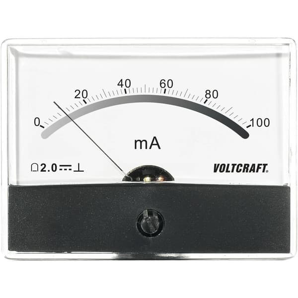 VOLTCRAFT AM-86X65/100MA AM-86X65/100MA Mätare för inbyggnad, AM-86X65/100mA/DC Vridspole