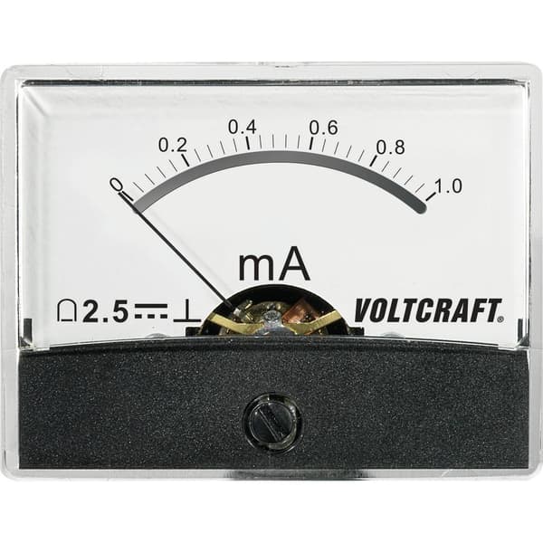 VOLTCRAFT AM-60X46/1MA/DC AM-60X46/1MA/DC Mätare för inbyggnad AM-60X46/1mA/DC 1 mA Vridspole