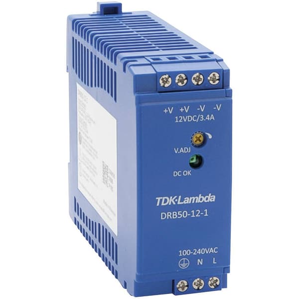 TDK-Lambda DRB50-12-1 DIN-skena nätaggregat 12 V/DC 4.2 A 50.4 W Antal utgångar:1 x Innehåll 1 st