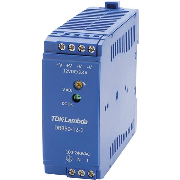 TDK-Lambda DRB50-12-1 DIN-skena nätaggregat 12 V/DC 4.2 A 50.4 W Antal utgångar:1 x Innehåll 1 st