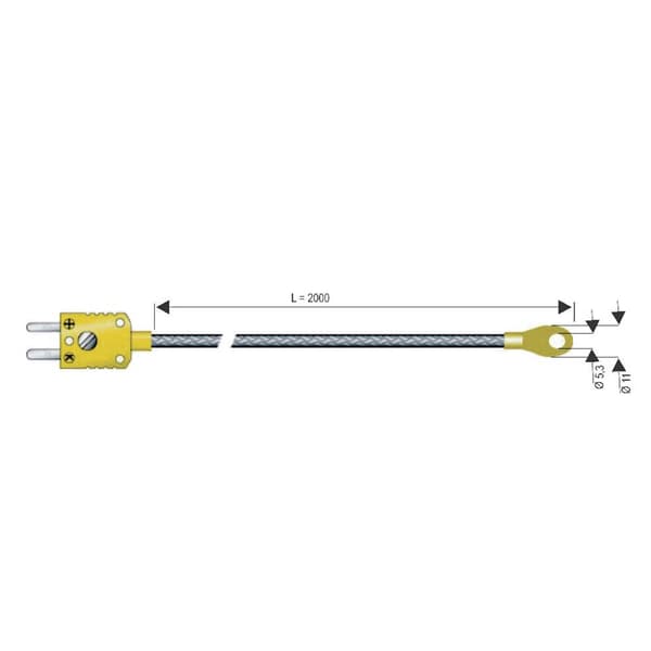 B + B Thermo-Technik 0625 1446-07 Ytgivare -50 till +400 °C Sensortyp K