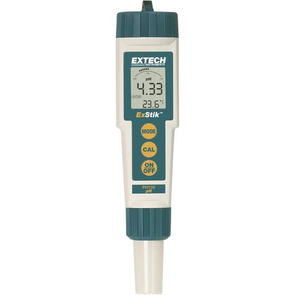 pH-mätare Extech PH100 pH-värde 0 - 14 pH Kalibrerad (ej certifierad kalibrering)