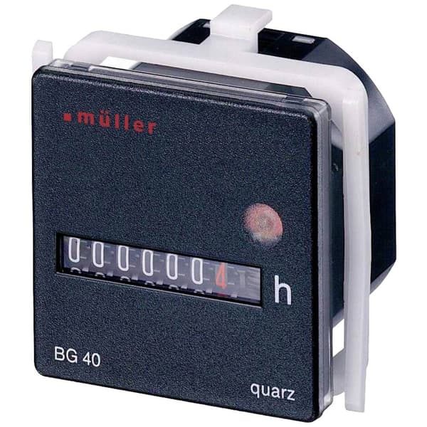 Müller BG 40.17 12-48V DC Drifttidsmätare Rullräkneverk