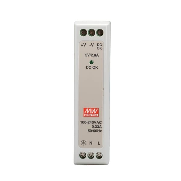 Mean Well MDR-10-5 DIN-skena nätaggregat 5 V/DC 2 A 10 W Antal utgångar:1 x Innehåll 1 st