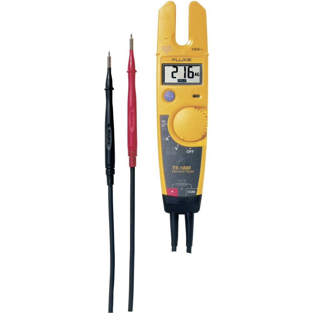 Fluke T5-1000 To-polet spændingstester CAT III 1000 V LCD, Akustik
