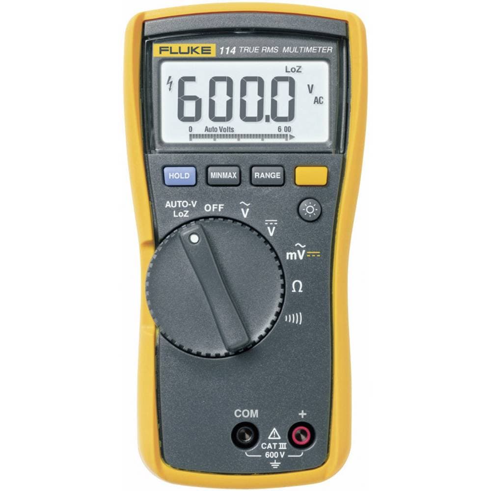 Fluke 114 Hånd-multimeter digital CAT III 600 V Visning (counts): 6000