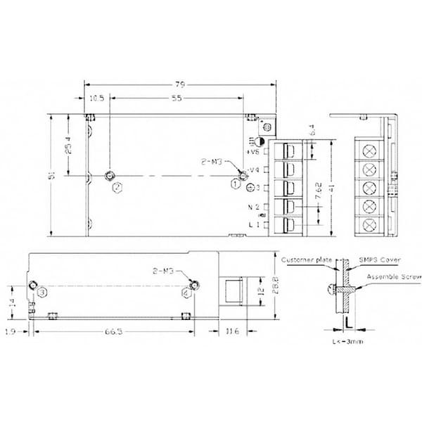 TracoPower TXM 025-105 Switchad nätenhet 5.5 V/DC 5 A 25 W