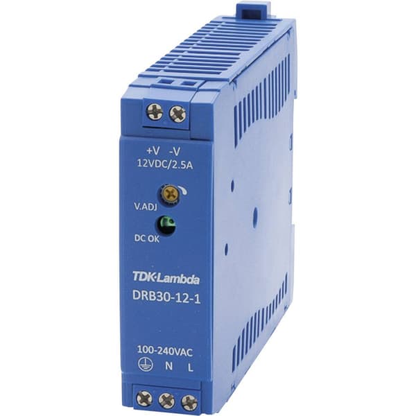 TDK-Lambda DRB30-12-1 DIN-skena nätaggregat 12 V/DC 2.5 A 30 W Antal utgångar:1 x Innehåll 1 st