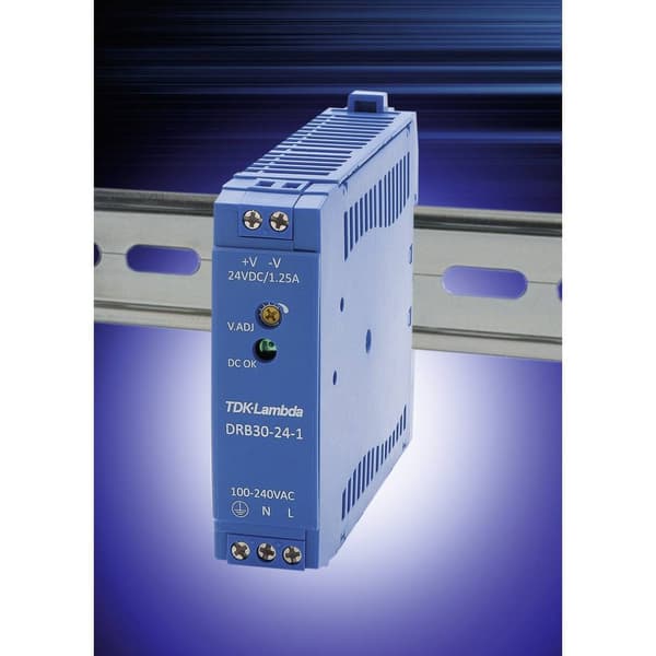 TDK-Lambda DRB30-12-1 DIN-skena nätaggregat 12 V/DC 2.5 A 30 W Antal utgångar:1 x Innehåll 1 st