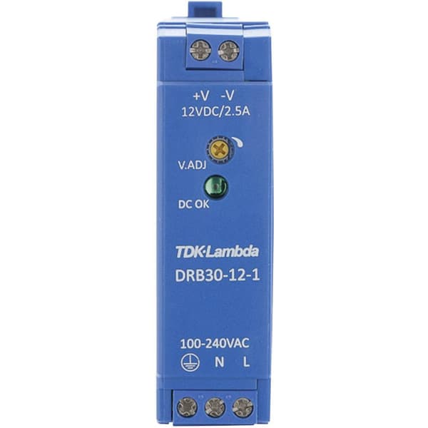 TDK-Lambda DRB30-12-1 DIN-skena nätaggregat 12 V/DC 2.5 A 30 W Antal utgångar:1 x Innehåll 1 st