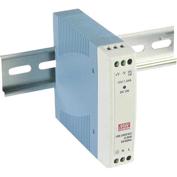 Mean Well MDR-10-24 DIN-skena nätaggregat 24 V/DC 0.42 A 10 W Antal utgångar:1 x Innehåll 1 st