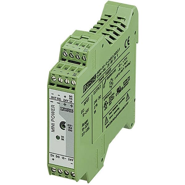 Phoenix Contact MINI-PS-12-24DC/24DC/1 DIN-skena nätaggregat 24 V/DC 1 A 24 W Antal utgångar:1 x Innehåll 1 st